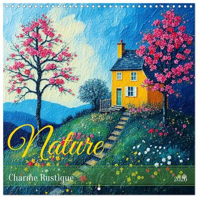Image de Nature Charme Rustique (Calendrier mural carré 2026 30x30 cm) Calendrier double avec une page pour vos prises de notes