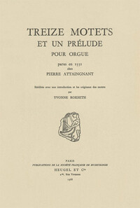 Picture of Treize Motets et un prélude pour orgue