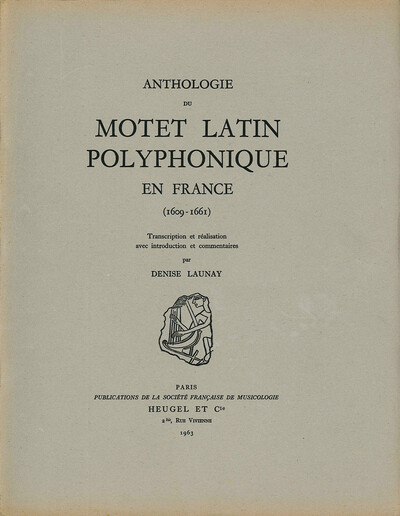 Image de Anthologie du motet latin polyphonique en France