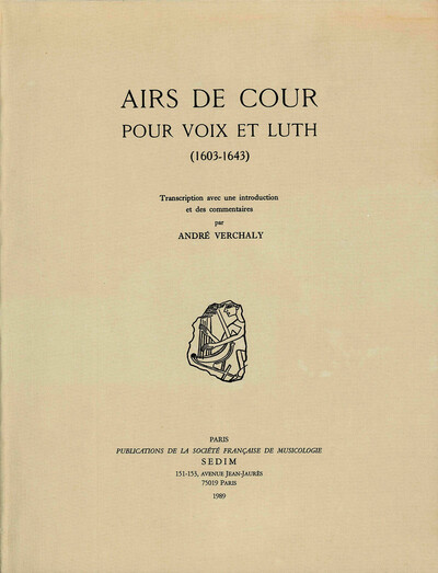 Image de Airs de cour pour voix et luth