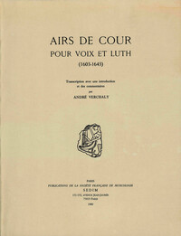 Image de Airs de cour pour voix et luth