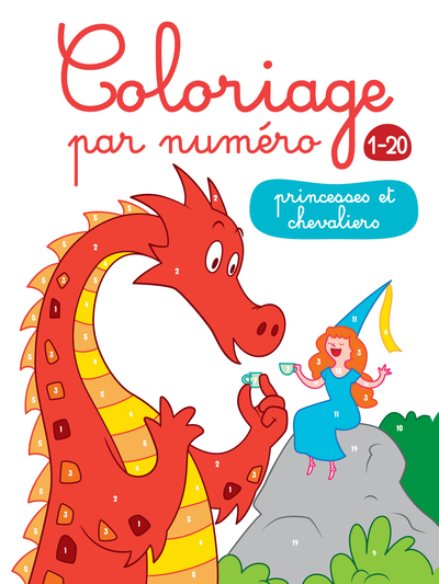 Picture of Princesses et chevaliers coloriage par numéro 1-20