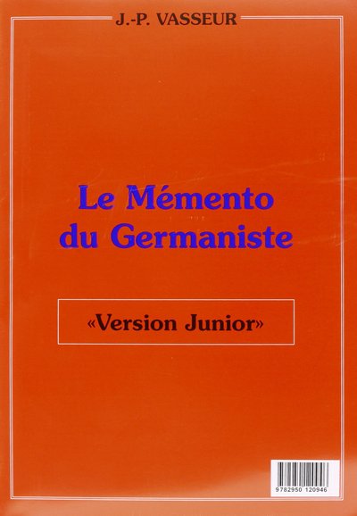 Image de MEMENTO DU GERMANISTE VERSION JUNIOR