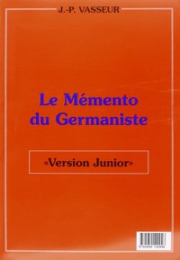 Image de MEMENTO DU GERMANISTE VERSION JUNIOR
