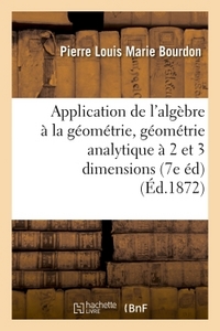 Image de Application de l'algèbre à la géométrie, géométrie analytique à deux et à trois dimensions