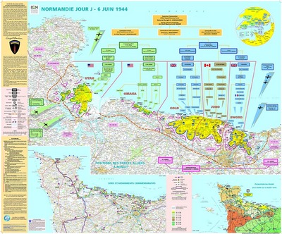 Image de POSTER PLASTIFIE NORMANDIE JOUR J 121 CM X 100 CM
