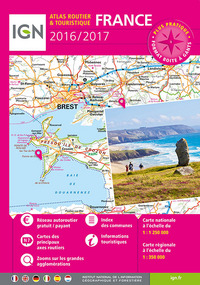 Picture of FRANCE ATLAS ROUTIER ET TOURISTIQUE SPIRALE 2016-2017 BOITE A GANTS