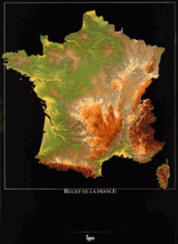 Image de **RELIEF DE LA FRANCE 60 CM X 80 CM