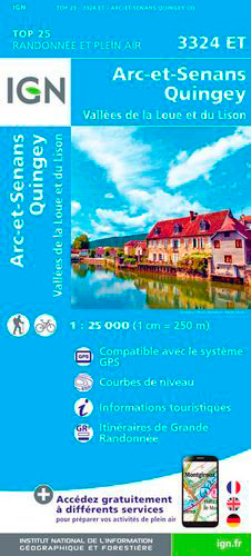 Image de 3324ET ARC ET SENANS - QUINGEY VALLEES DE LA LOUE ET DU LISON