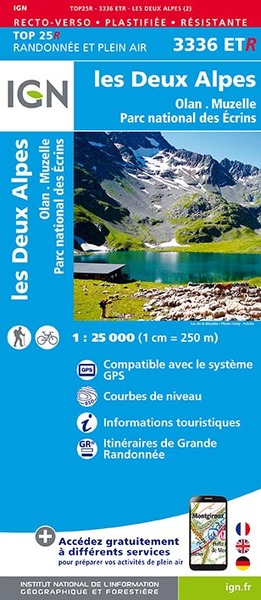 Image de 3336ETR  DEUX ALPES OLAN-MUZELLE PN ECRINS RESISTANTE  RECTO-VERSO