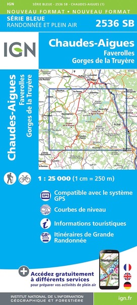 Image de 2536SB CHAUDES-AIGUES FAVEROLLES GORGES DE LA TRUYERE