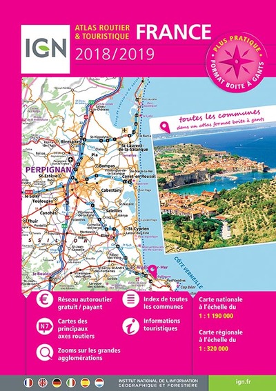 Picture of FRANCE ATLAS ROUTIER ET TOURISTIQUE 2018-2019 SPIRALE