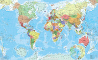 Image de MONDE POLITIQUE PAPIER IGN PETIT FORMAT 100 CM X 61,5 CM