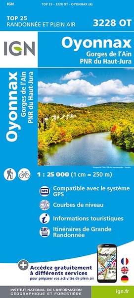 Image de 3228OT OYONNAX, GORGES DE L AIN PNR DU HAUT JURA / RECTO