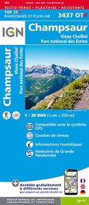 Image de 3437OTR CHAMPSAUR.VIEUX CHAILLOL PN ECRINS - RESISTANTE /RECTO-VERSO