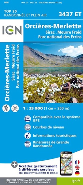 Image de 3437ET ORCIERES MERLETTE - SIRAC MOURRE FROID PN DES ECRINS