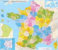 Picture of FRANCE ADMINISTRATIVE PLASTIFIEE NOUVELLES REGIONS 100 CM X 115 CM