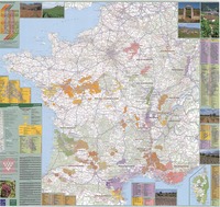 Image de **POSTER PLASTIFIE VINS FRANCE 100 CM X 110 CM