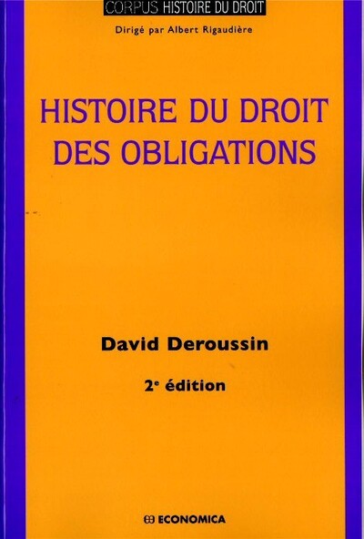 Picture of HISTOIRE DU DROIT DES OBLIGATIONS