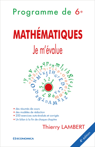 Picture of Mathématiques - Je m'évalue - Programme de 6e - 4e édition