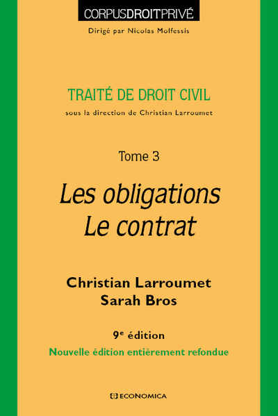 Image de DROIT CIVIL - T03 - TRAITE DE DROIT CIVIL - LES OBLIGATIONS, LE CONTRAT