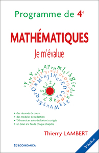 Picture of Mathématiques - Je m'évalue - Programme de 4e - 3e édition