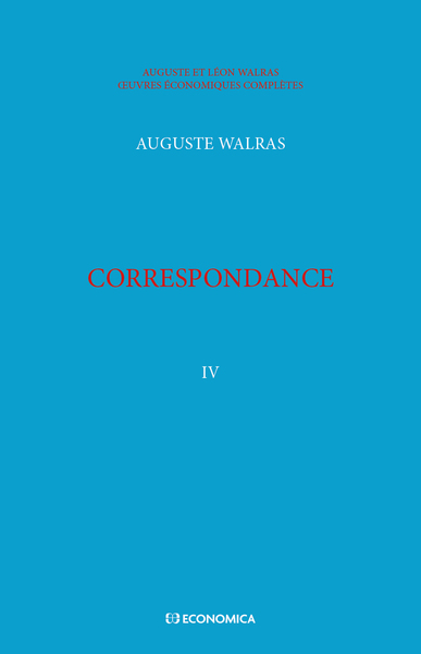 Image de Walras œuvres économiques complètes vol. IV