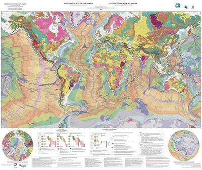 Picture of CARTE GEOLOGIQUE DU MONDE 1/35 000 000