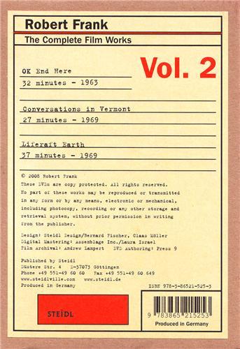 Picture of Robert Frank The Complete Film Works Vol. 2 (DVD) /anglais