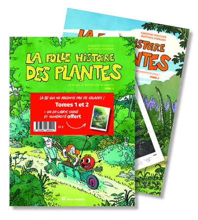 Picture of La folle histoire des plantes, tomes 1 et 2 + 1 ex-libris