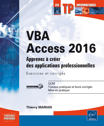 Picture of VBA Access 2016 - Apprenez à créer des applications professionnelles : exercices et corrigés