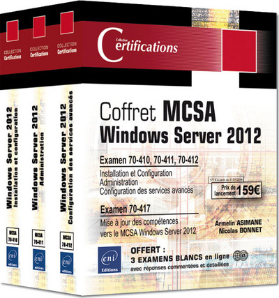 Picture of MCSA Windows Server 2012 -Coffret de 3 livres- Préparation aux examens 70-410, 70-411, 70-412,70-417