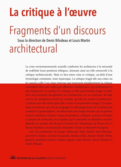 Image de La critique à l'oeuvre - Fragment d'un discours