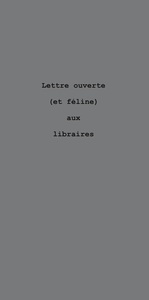 Picture of Lettre ouverte (et féline) aux libraires