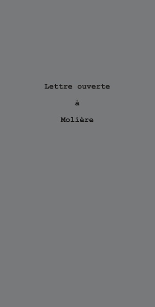 Picture of Lettre ouverte à Molière