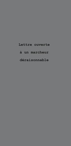 Picture of Lettre ouverte à un marcheur déraisonnable