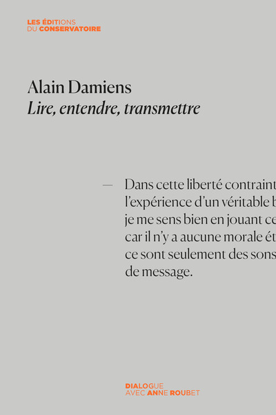 Image de Alain Damiens. Lire, entendre, transmettre