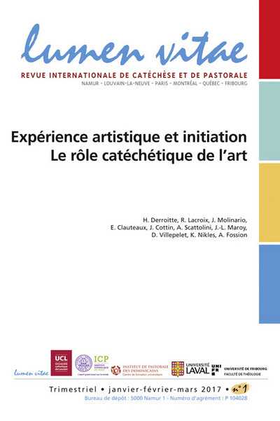 Picture of Lumen vitae - 2017 numéro 1 Expérience artistique et initiation, le rôle catéchétique de l'art