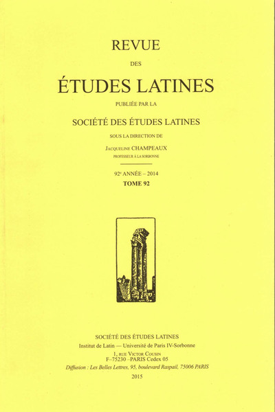 Image de Revue des études latines