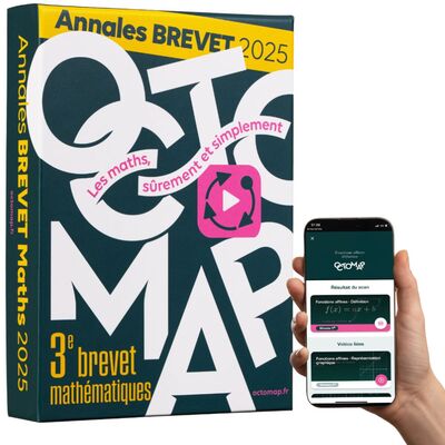 Image de OCTOMAP Annales Brevet Maths 2025 - Cartes mentales visuelles et sujets de brevet classés par thème