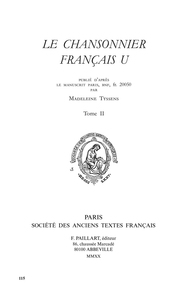 Image de LE CHANSONNIER FRANCAIS U, TOME 2 ET DERNIER