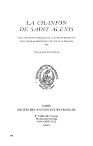 Image de LA CHANSON DE SAINT ALEXIS