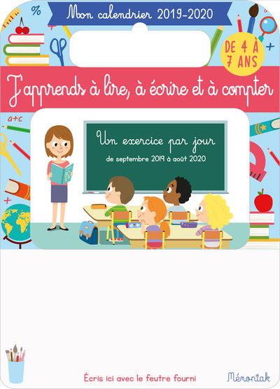 Picture of Mon calendrier Mémoniak 2019-2020 J'apprends à lire, à écrire et à compter