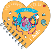 Image de Mon carnet c ur à colorier chats
