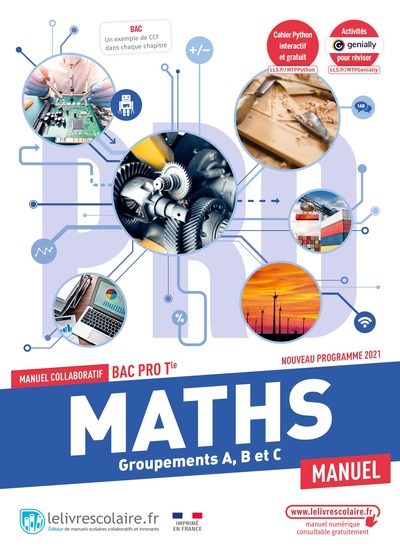 Image de Mathématiques Tle Bac pro, manuel élève, édition 2021