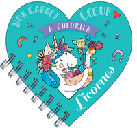 Image de Mon carnet c ur à colorier licornes