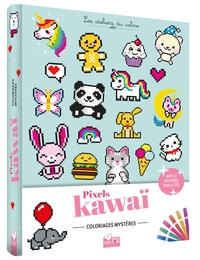 Picture of Coloriages Pixel kawaii - pochette 6 feutres pailletés