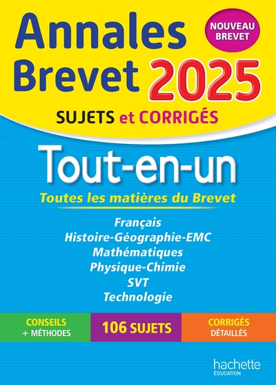 Image de Annales BREVET 2025 - Tout-en-un 3e (Toutes les matières) - sujets et corrigés