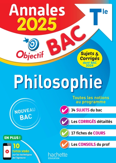 Picture of Annales Objectif BAC 2025 - Philosophie Tle - sujets et corrigés