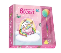 Picture of Mon carnet secret bébés licornes - coffret avec stylo fantaisie